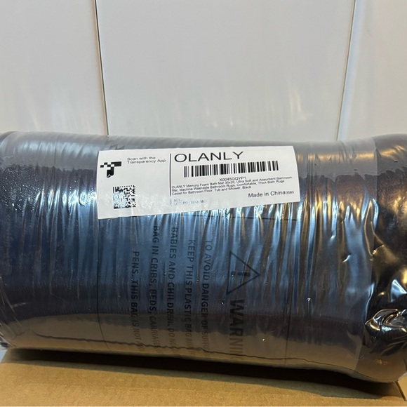 Memory foam black bath mat - Picture 2 of 6